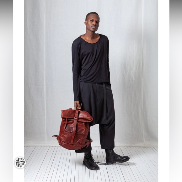 Pal Offner Black Leather Backpack - Picture 7 of 9